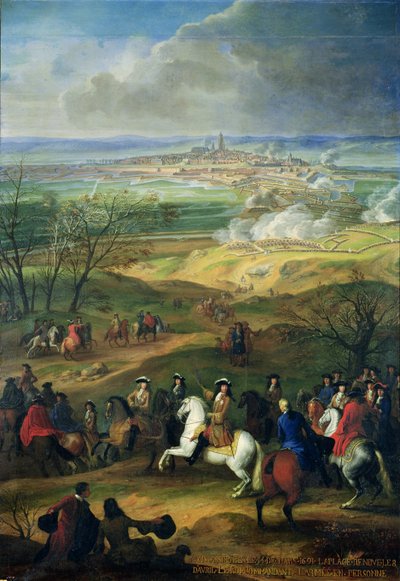 Die Belagerung von Mons durch Ludwig XIV. (1638-1715) am 9. April 1691 von French School